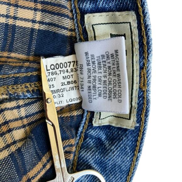 L.L. Bean Womens Vintage 90s Plaid Flannel Lined Jeans High Waisted Tapered Leg - Picture 13 of 16
